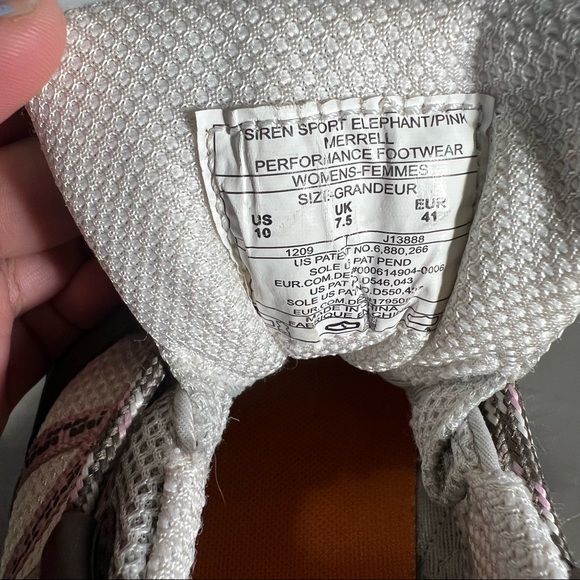 Merrell Siren Sport Elephant Pink Hiking Trail Shoes J13888 Women’s Size… - Picture 15 of 16